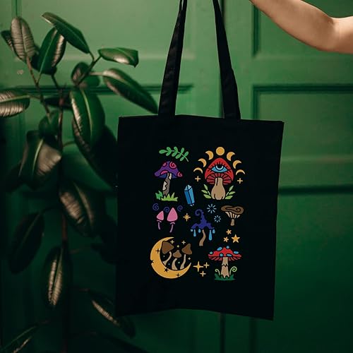 Miniatura 7 de FINGERINSPIRE Plantilla de hongos mágicos de 8.3 x 11.7 pulgadas, plantillas de fase lunar de plástico, luna, diamantes, hierba, estrellas, patrón