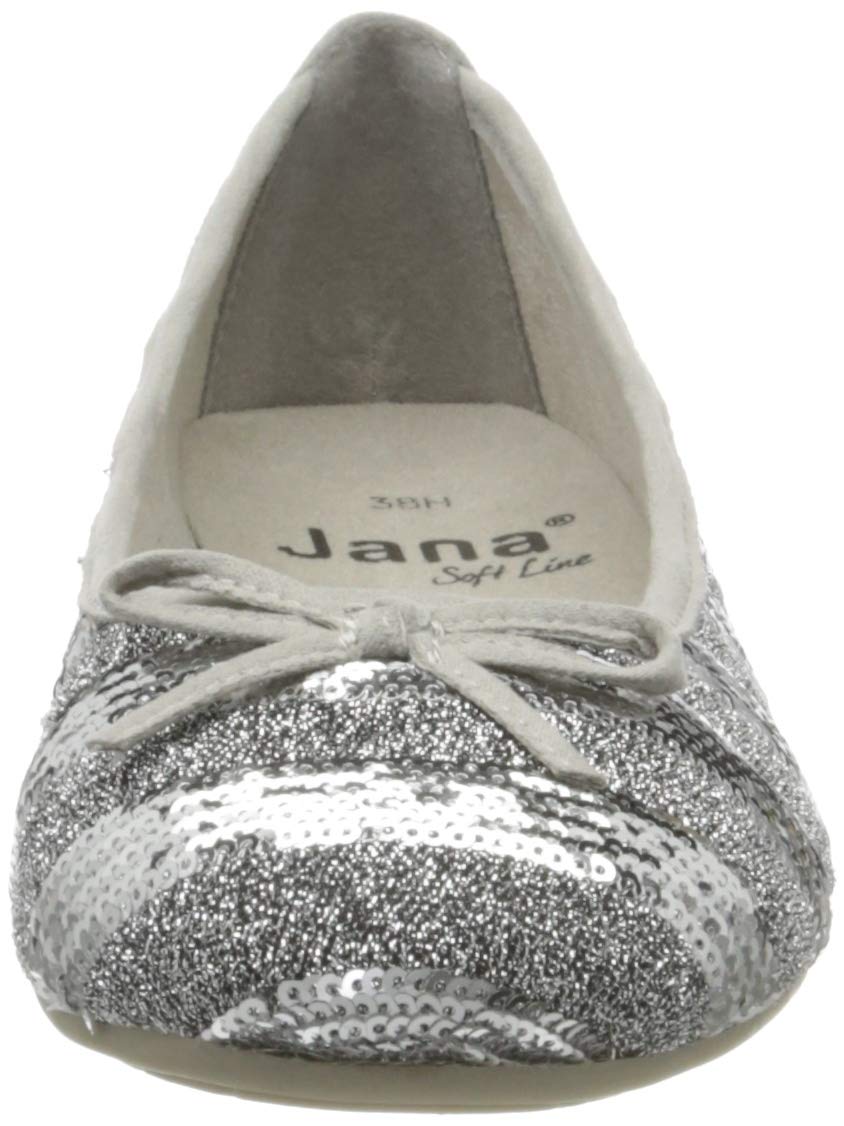 Jana Softline 8 8 22162 25, Ballerine Donna, Black Structur