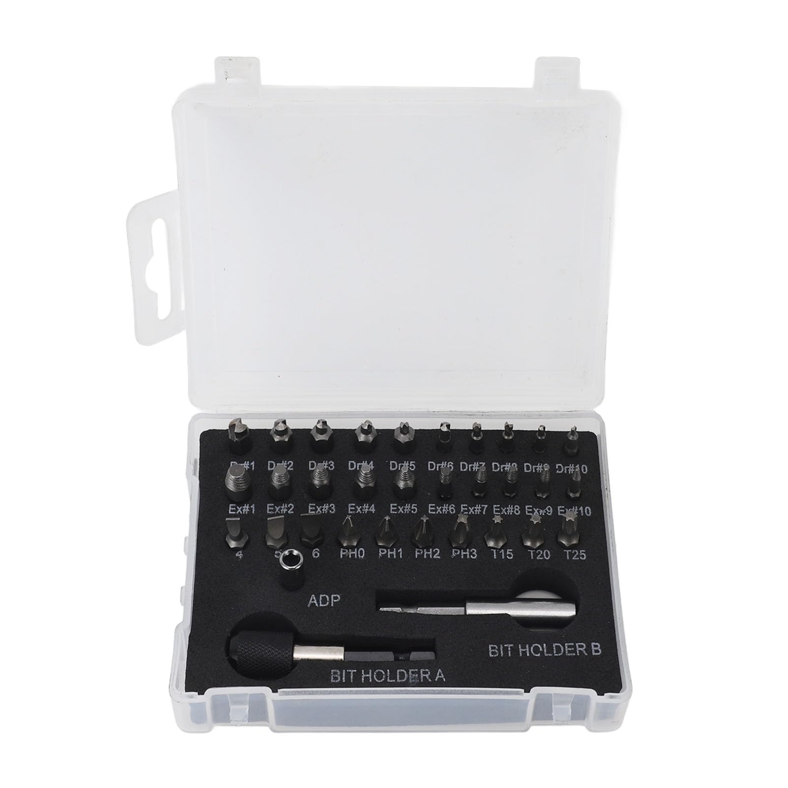MOZUO 33pcs Screw Extractor Set with Carrying Case, Easy Access Bolt Extractor Kit, Multi Spline Extractor for Stripped, Rounded, Damaged, Broken Hexagonal Bolts