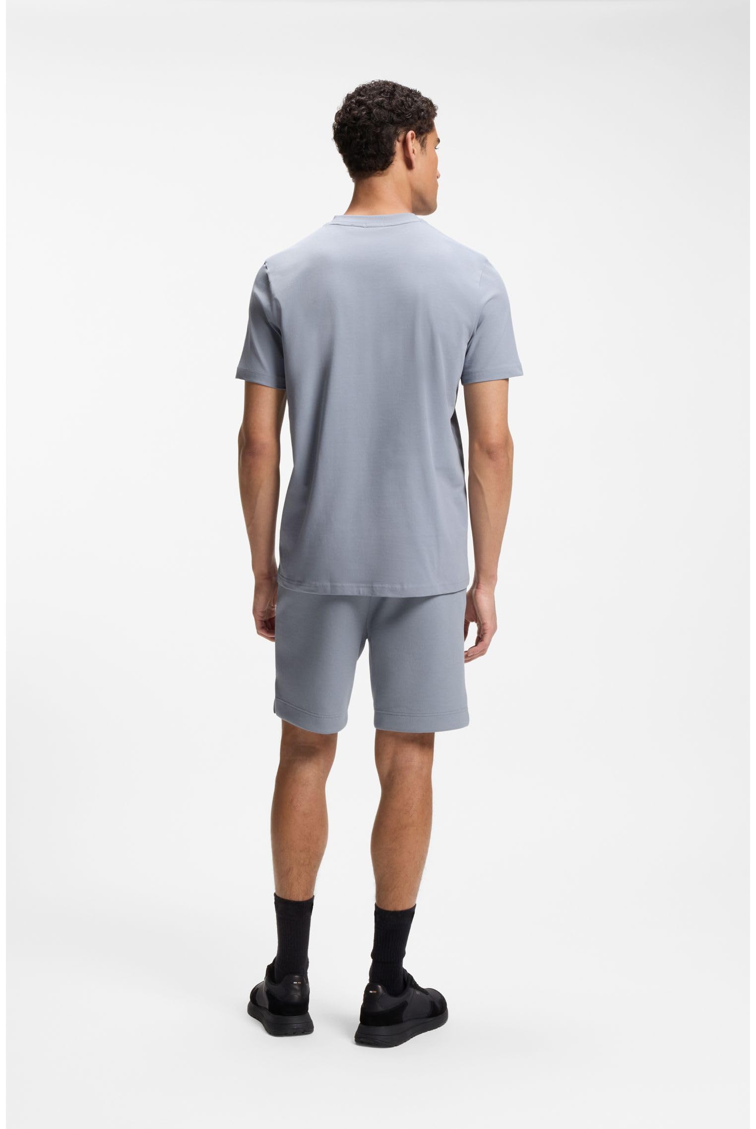 T-Shirt Aus Stretch-Baumwolle Mit Logo-Detail