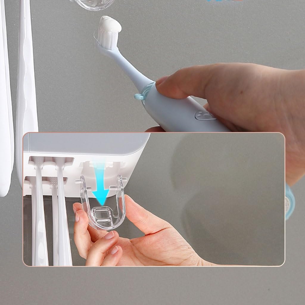 Soporte magnético para Cepillo de Dientes para baño, dispensador de Pasta de Dientes, Soporte Multifuncional montado en la Pared (A S46cm)