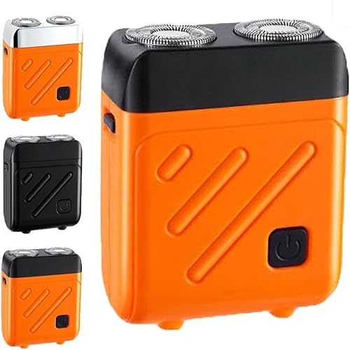 Bccnerty - Afeitadora eléctrica Bccnerty, rotación de 360, doble anillo eléctrico giratorio, recargable por USB, impermeable, para mujeres y hombres