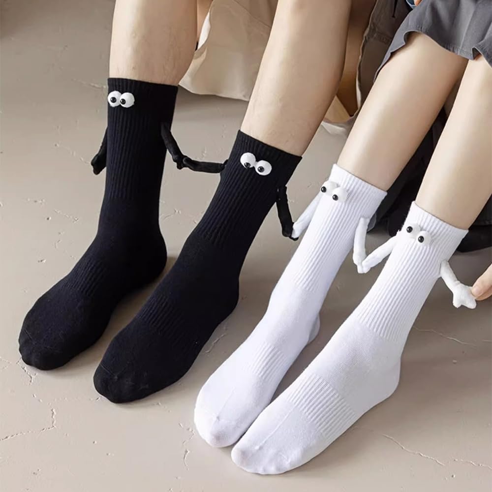 Aokid Calcetines magnéticos con ventosa magnética 3D para parejas, novedosos calcetines divertidos para mujeres y hombres