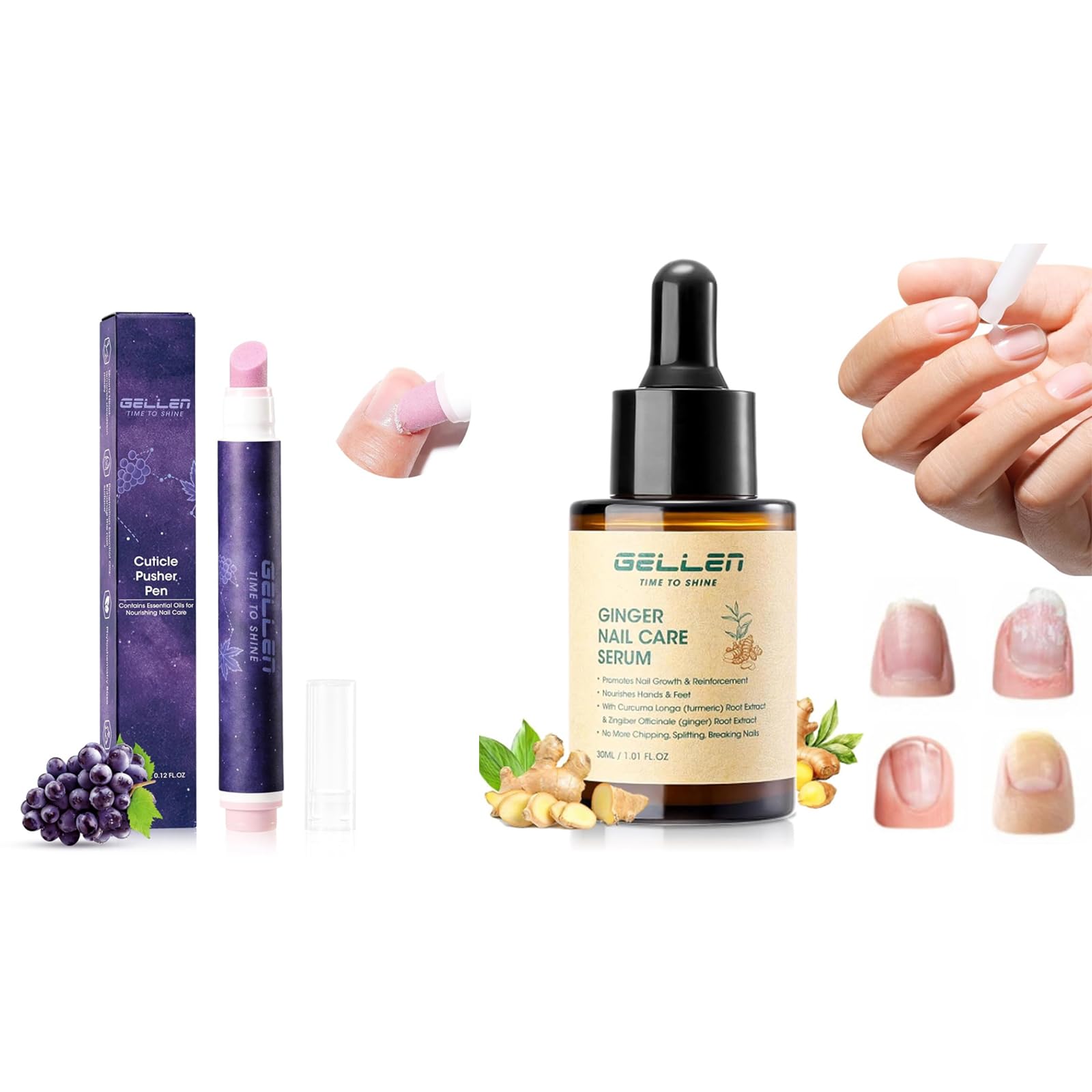 Amazon.com: Gellen Cuticle Pusher Pen & Nail Hydrating Serum