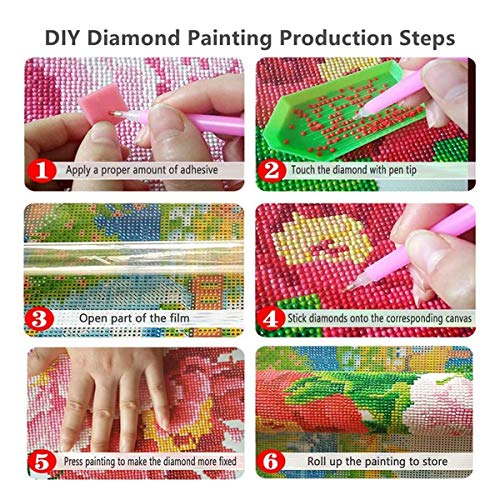 Diy 5D Diamond Painting Kit For Adult, 5D Painting Dots Kits Landscape, Diy Round Diamond Rhinestone Painting Kits Pictures Arts Craft For Home Wall Decor Gift, Star Tree Pale Cyan- 12 X 16 Inch #TOP6