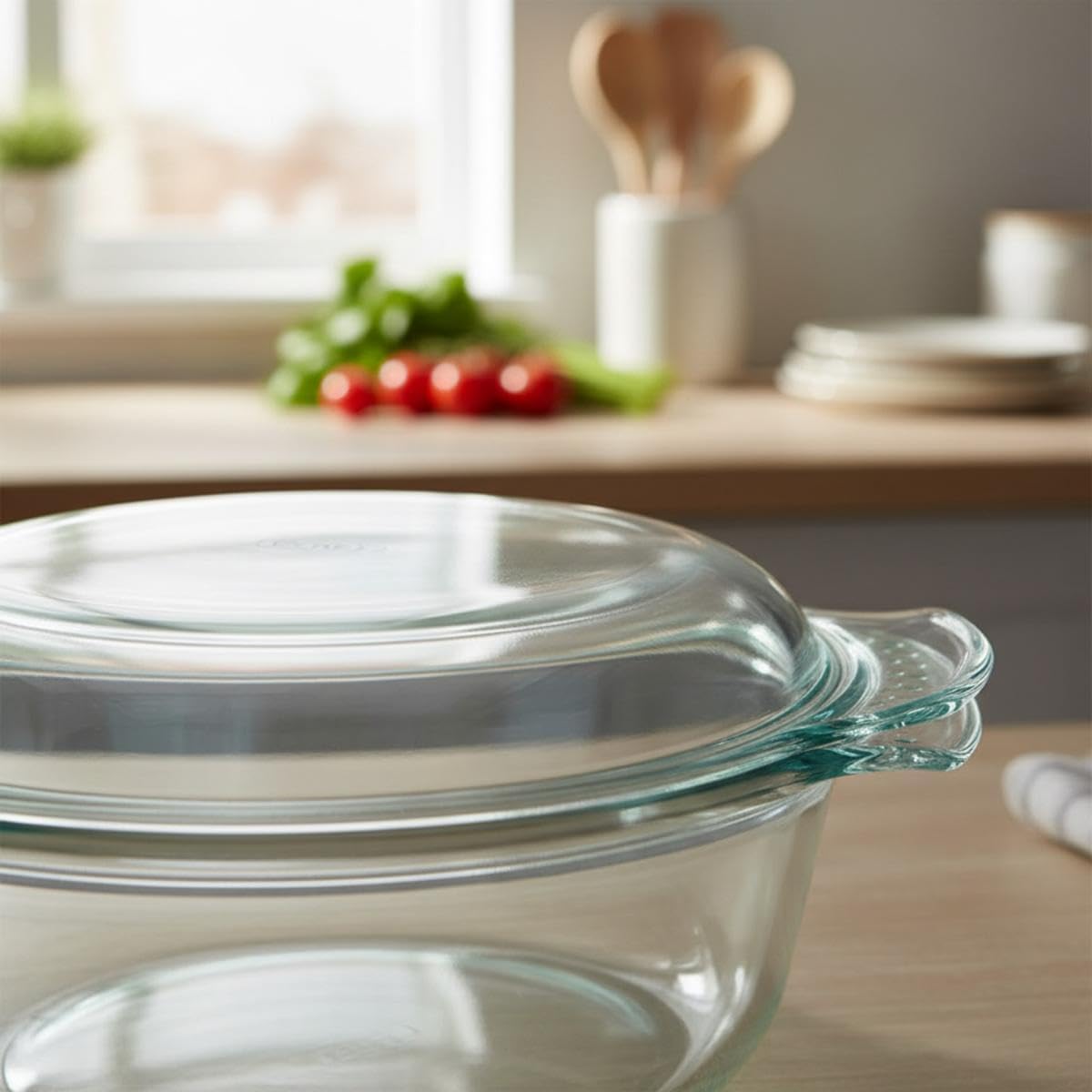 Pyrex 118A000 Glass Round Casserole, 4.9 Liter