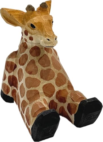 TANG SONG Soporte de teléfono de jirafa de madera lindo decoración soporte para tabletas