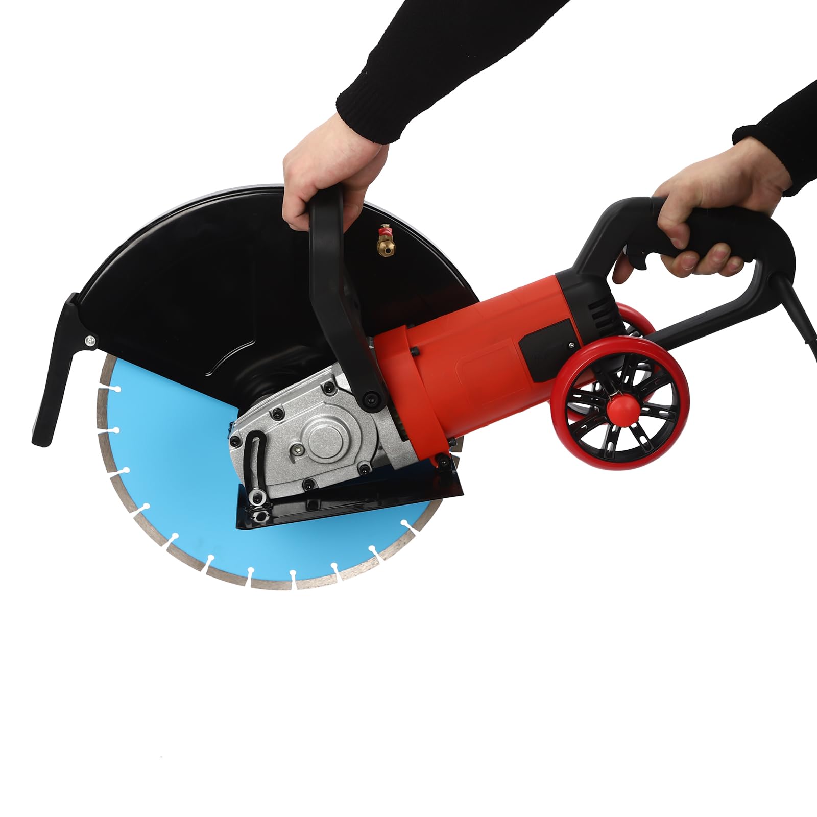 Sega Elettrica per Calcestruzzo, 4000 W, 165 mm, Profondità di Taglio per Mattoni, Granito, Marmo, Cemento con Lama per Sega in Diamante e Acciaio al Carbonio