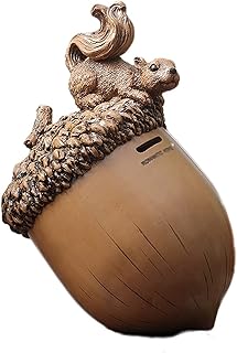 Tirelire Banque d'argent Rétro écureuil monnaie monnaie monnaie boîte grande capacité piggy buretage de bureau décoration de pièces de monnaie cadeaux de vacances Safe Box Money Savings Bank pour les