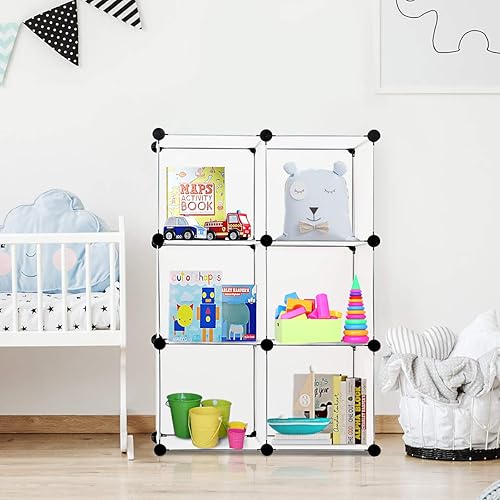 Miniatura 9 de Tangkula Organizador de almacenamiento de 12 cubos, gabinete de plástico PP con marco de acero inoxidable, sistema de almacenamiento modular