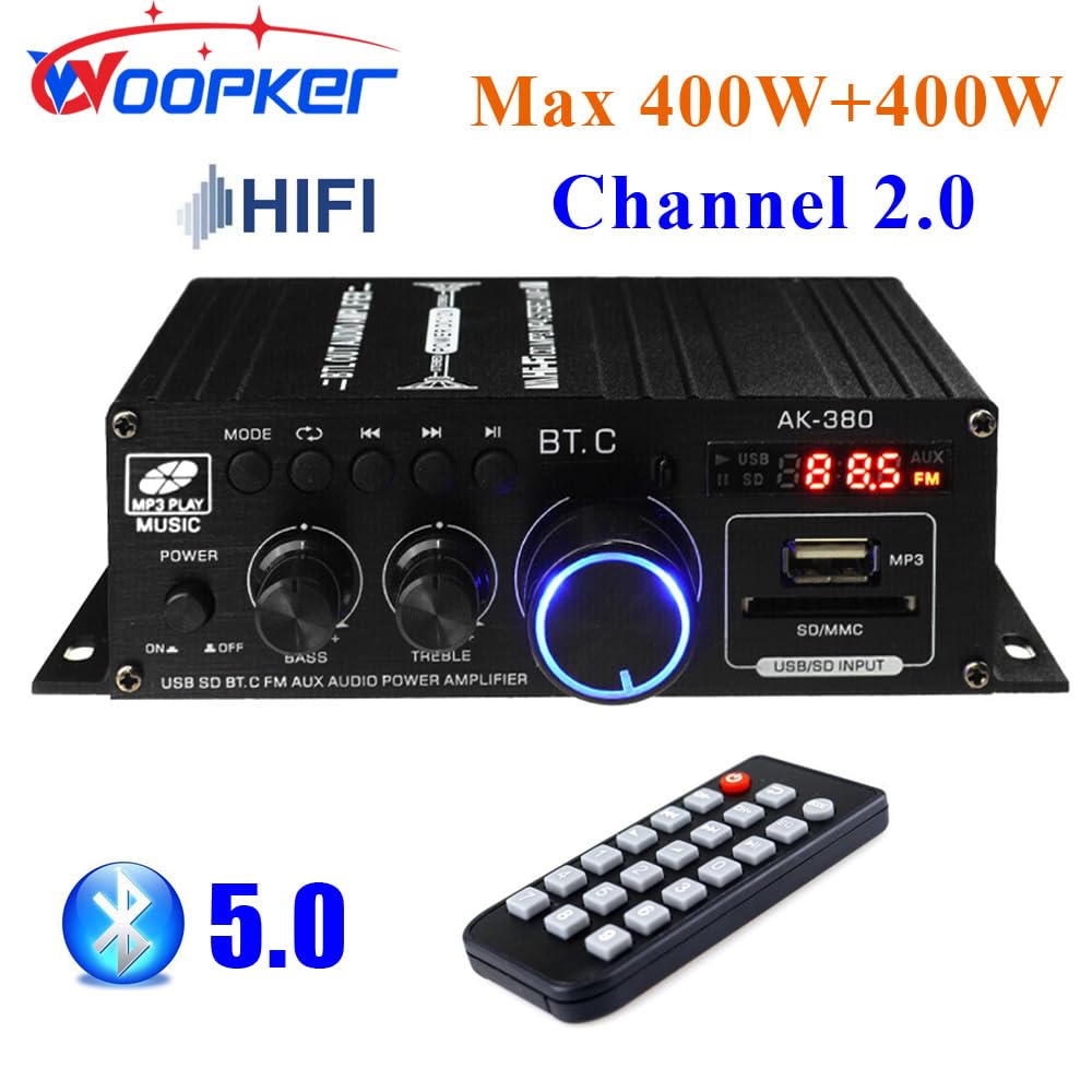 Amazon.co.jp: WOOPKER オーディオアンプ AK380 Bluetoothアンプ Amazon.co.jp: WOOPKER オーディオアンプ AK380 Bluetoothアンプ