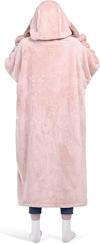 Miniatura 2 de Kpblis Manta con capucha para mujeres y hombres, sudadera con capucha de gran tamaño, manta de lana gigante cálida y acogedora, de vellón, con