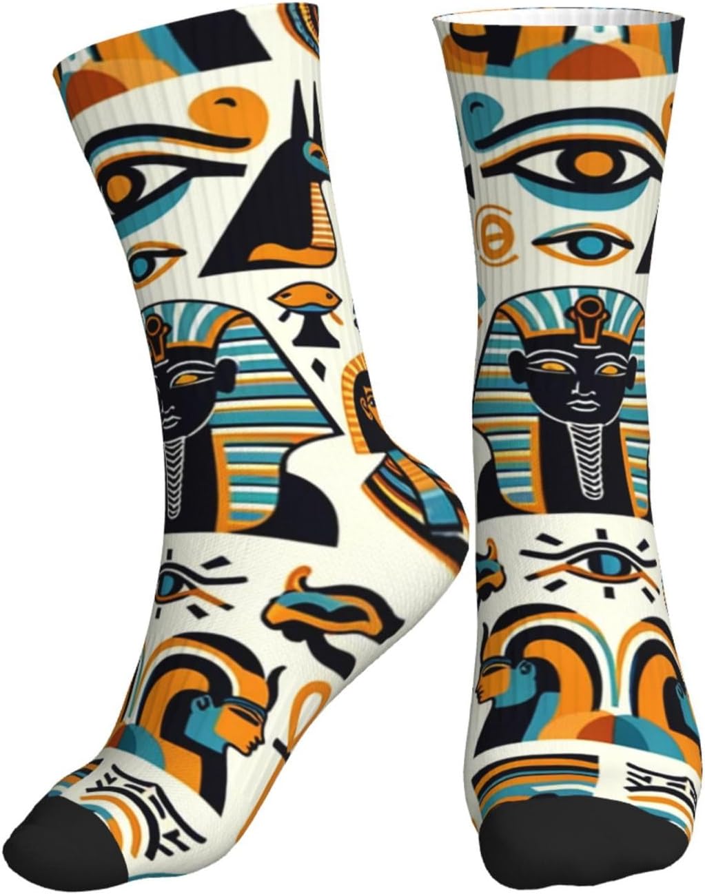 Pharaoh-Legacy Athletic Crew Socks For Men And Women, Comfortable Sports Socks Fits Shoe Size 36-45 For Workout Daily Wear