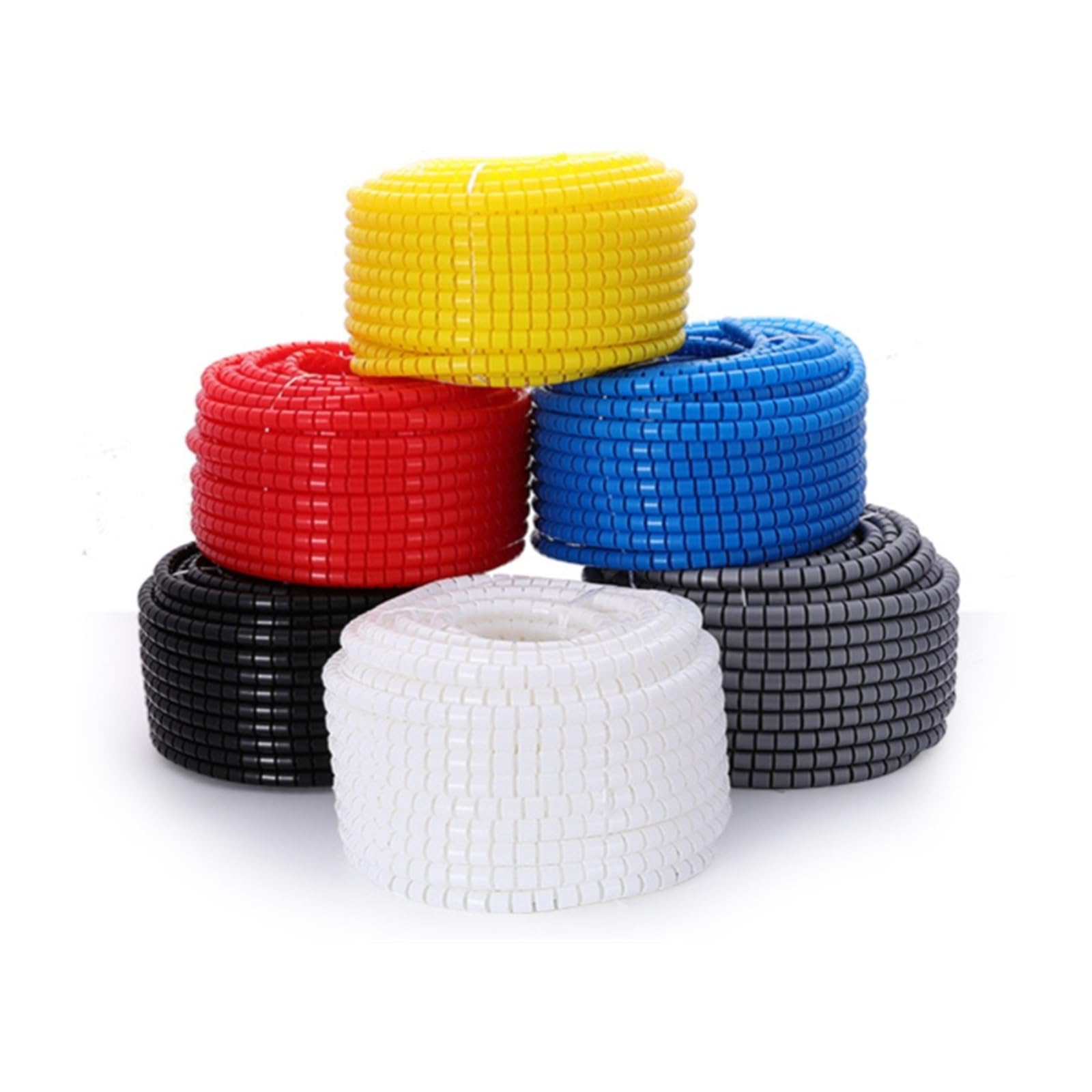 Gaine de câble Spirale de 32 mm, Tube de Protection for câbles d'ordinateur et de Souris Anti-Désordre(Yellow,10 Meters)