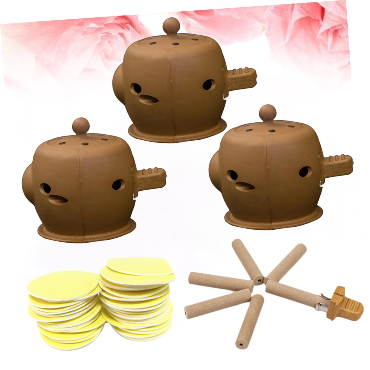 FOMIYES 3 Set Body Moxa Box Kit Moxa Sticks Burner Tube Moxibustion Massage Device for Home Physiotherapy