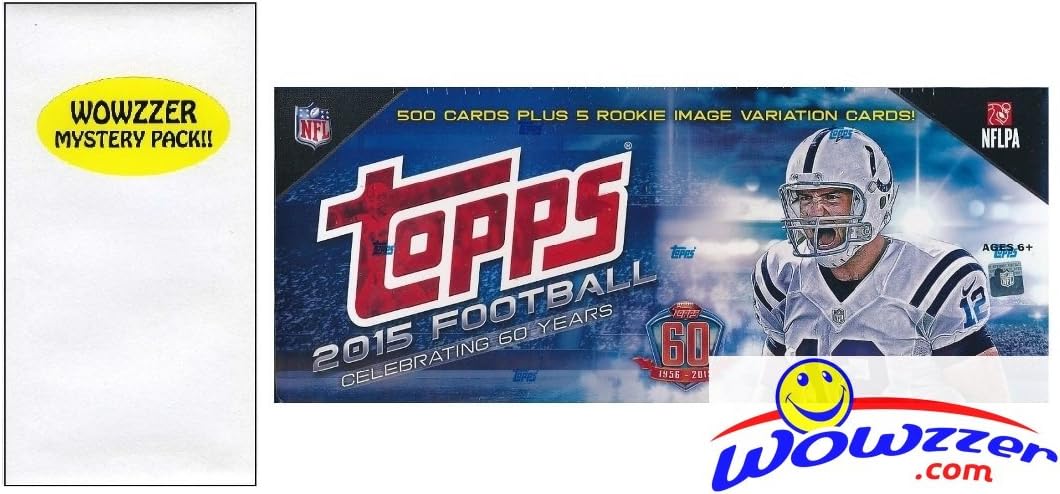 2015 Topps NFL Football EXCLUSIVE MASSIVE 505 Card Complete Retail Factory Set with 5 Special ROOKIE VARIATION Cards & 110 ROOKIE Cards! Plus Bonus Wowzzer Mystery Pack with AUTOGRAPH or MEMORABILIA!