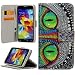 Produktbild Handy Lux® Schutz Hülle Tasche Kartenfächer Flip Case Etui Cover Involto Motiv Design Hülle BookStyle für Huawei Mate 20, Grinse Katze