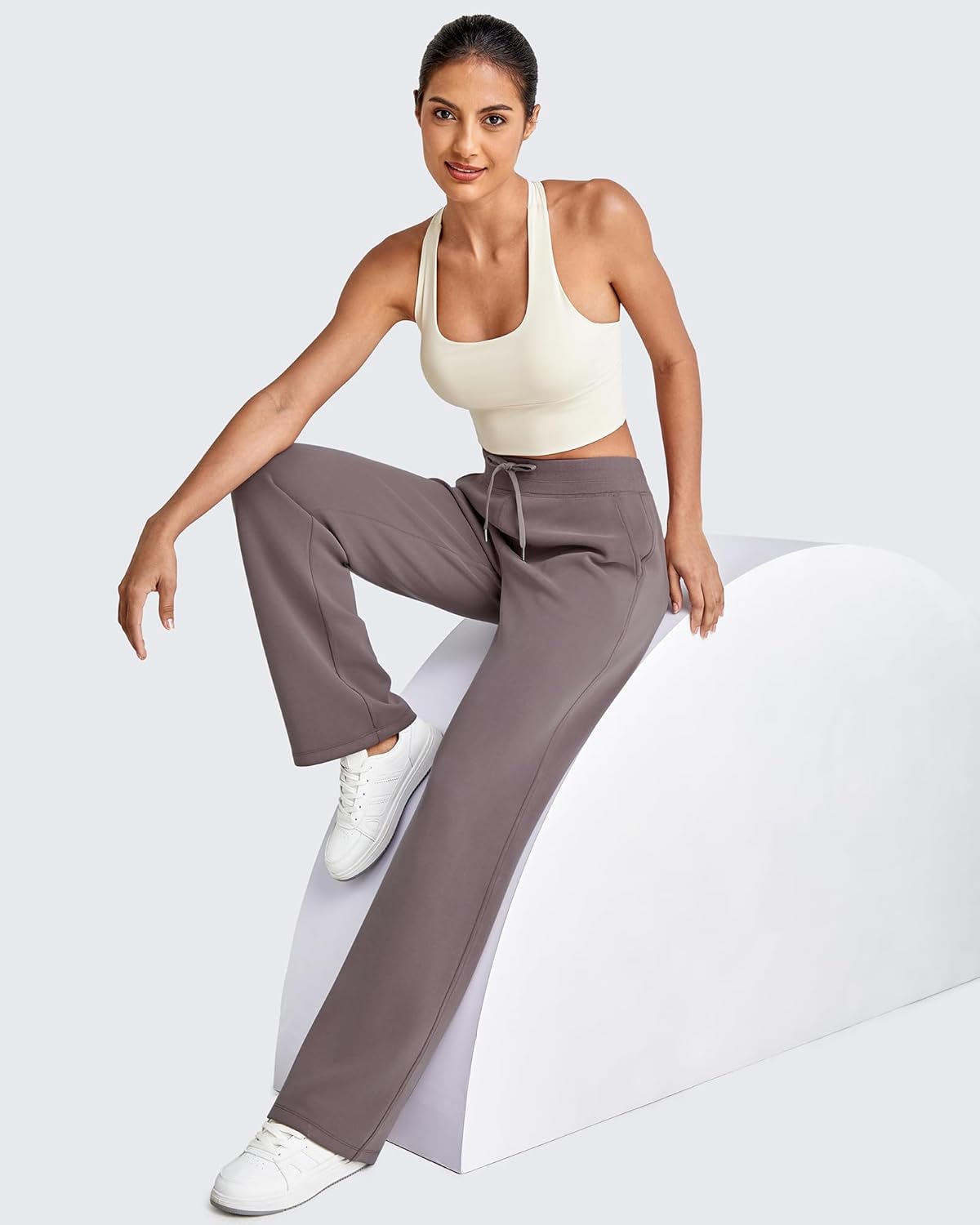 G4Free Smoofit Modal Soft Women Wide Leg Sweatpants Drawstring Casual Lounge Dress Pants with Pockets - Image 5