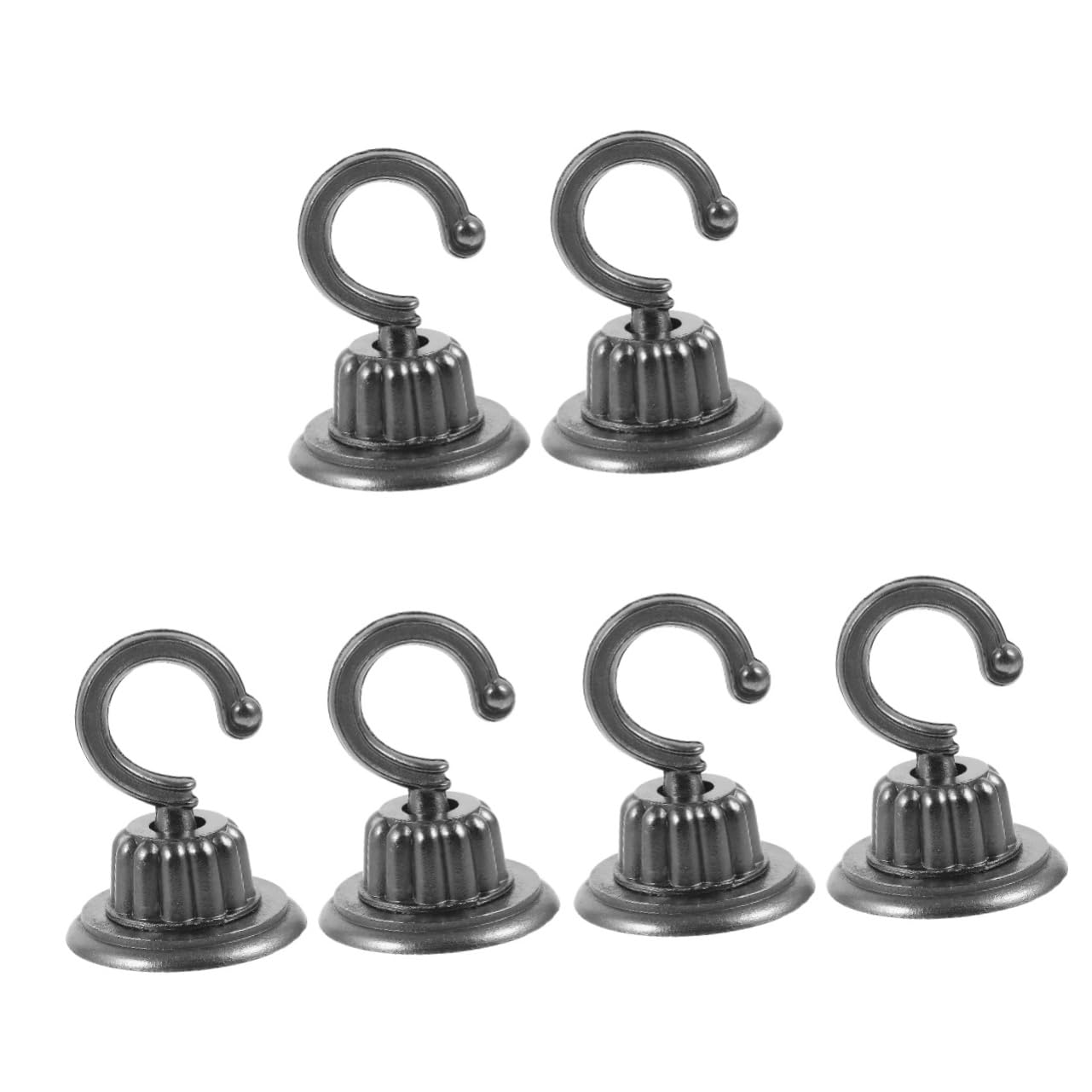 BESPORTBLE 3 Pieds Crochet Orchidée Rotatif Crochets Suspendus Crochets De Plafond pour Plantes D'intérieur Porte-Plante Suspendu Crochet De Plafond Black Alliage De Zinc 2pcs * 3