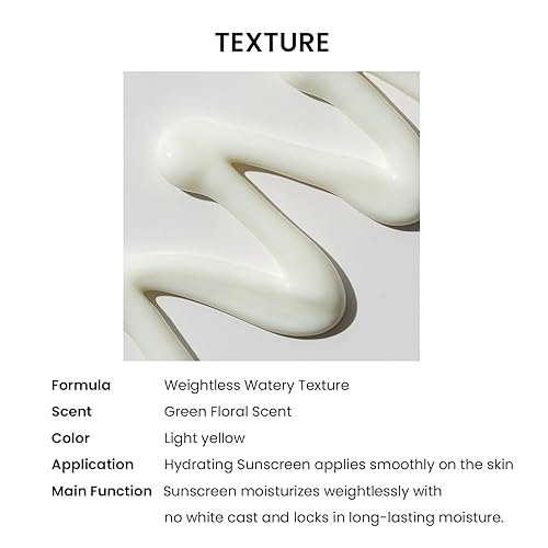 Miniatura 6 de HEIMISH Moringa Ceramide Hyaluronic Hydrating Watery Sunscreen - Hidratante facial SPF SPF 50, protector solar diario para cara, amplio espectro SPF