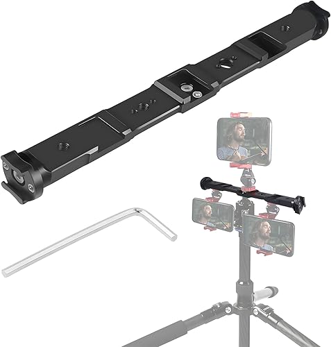 Barra de extensión de zapata fría de 10.2 pulgadas, soporte de extensión giratorio de 360, adaptador de montaje de zapata fría, soporte de flash de