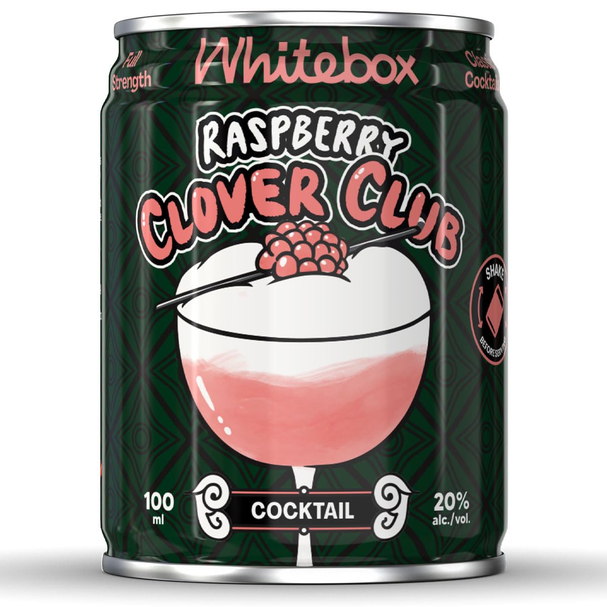 WHITEBOX COCKTAILS Ready to Drink Raspberry Clover Club, 1 x 100ml Can