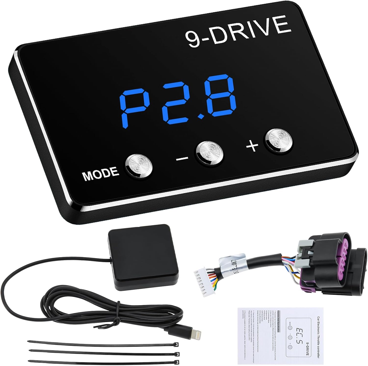 Throttle Response Controller, 9 Drive Modes Smart Electronic Pedal Accelerator for Dodge Ram 1500 Jeep Wrangler JL Gladiator JT Nissan Titan Trucks Frontier