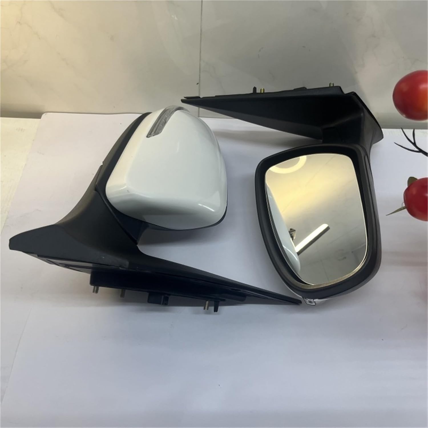 Car Auto Electric Folding Turn Heating Lens Adjustment Mirror Assy Compatible For I20 2016 2017 Car Rearview Mirror Assembly(White 8 pin Right) (White 8 pin Left)