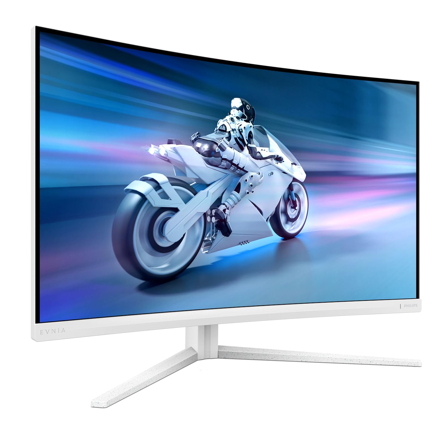 PHILIPS Evnia 32M2C5501 - Monitor gaming curvo QHD da 32 pollici, 180 Hz, 1 ms GtG, FreeSync Premium (2560x1440, 2x HDMI 2.0, 1x DisplayPort1.4) bianco