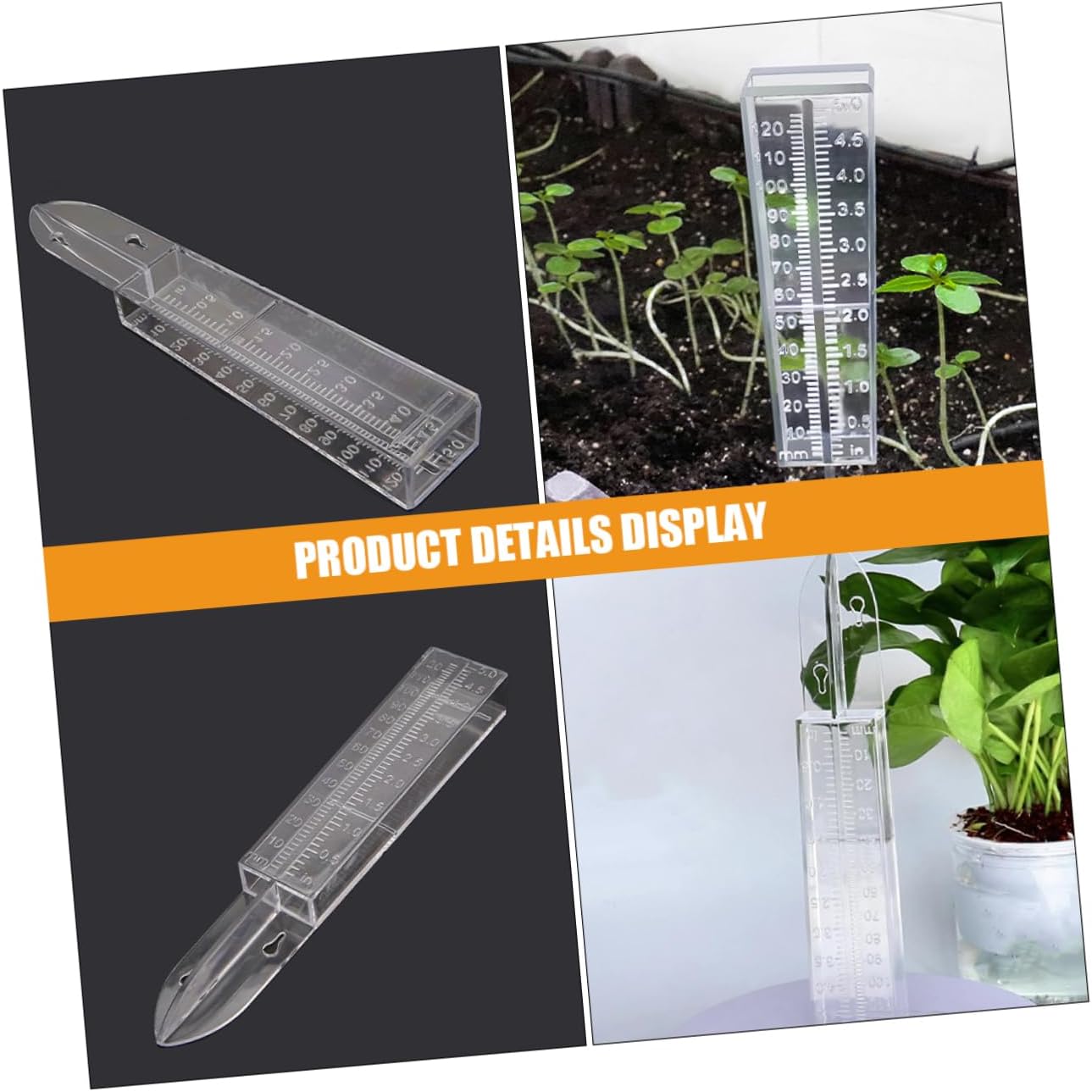 MERRYHAPY 6pcs Garden Rain Gauge Outdoor Water Gauge Measure Tube Weatherproof for Precise Rainfall Measurement