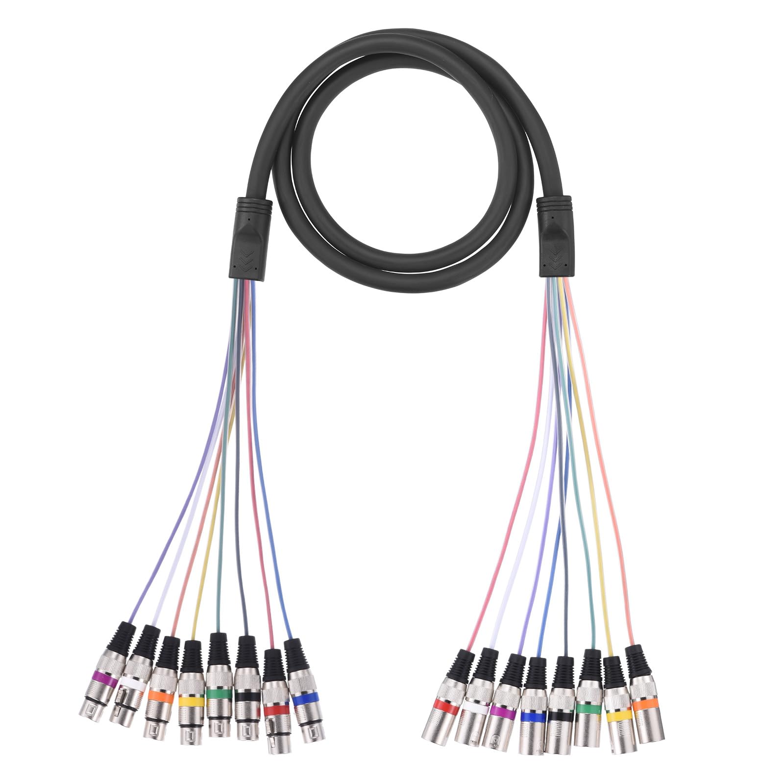 QUARKZMAN Cavo Serpente 8 Canali 6,56 Piedi 25 AWG XLR Maschio/Femmina