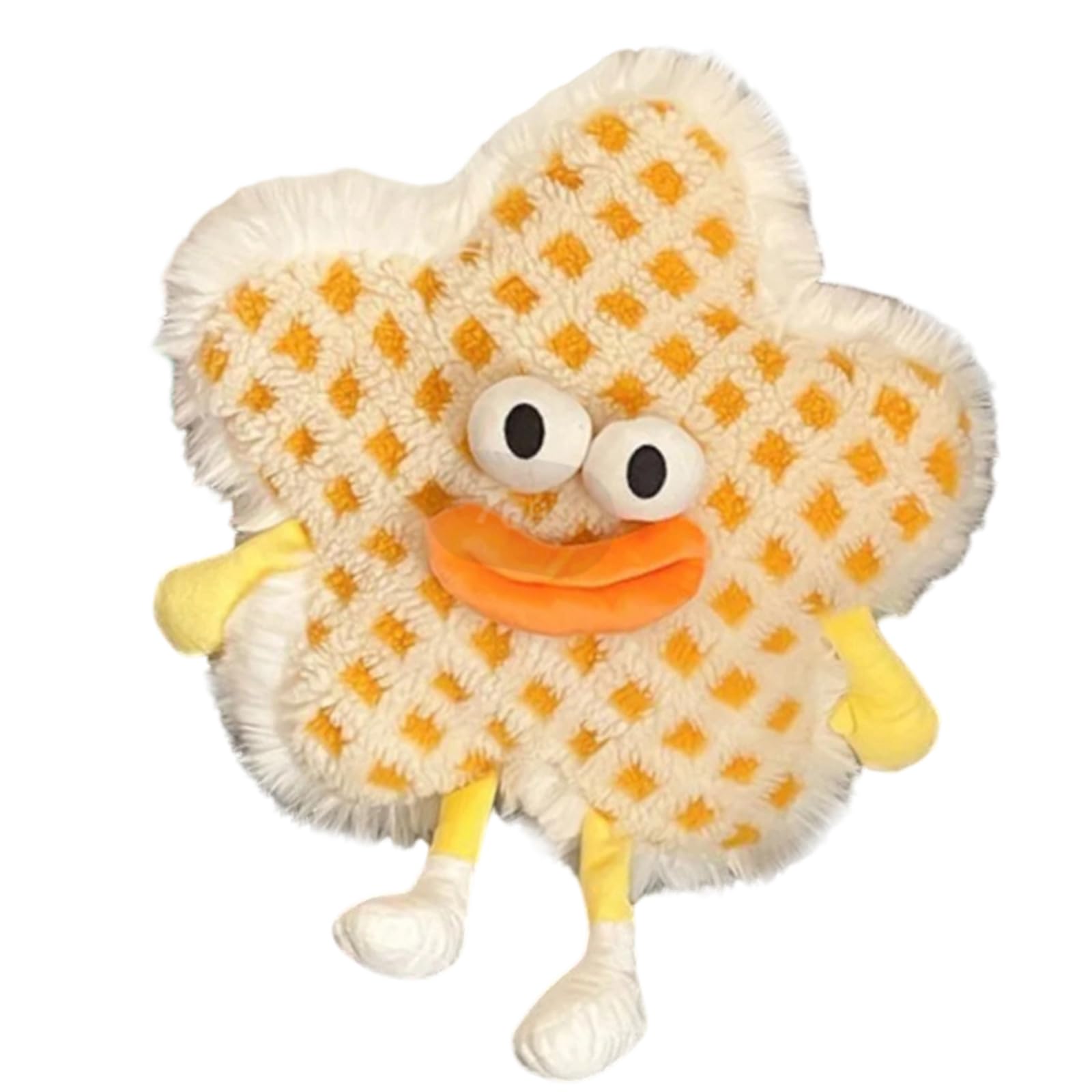 Elnwnnkc Yellow Ergonomic Supply Throw Pillow Cartoon Sausage Lips Star Shape Home Decoration Zipper Fleece Throw Pillow With Zippers