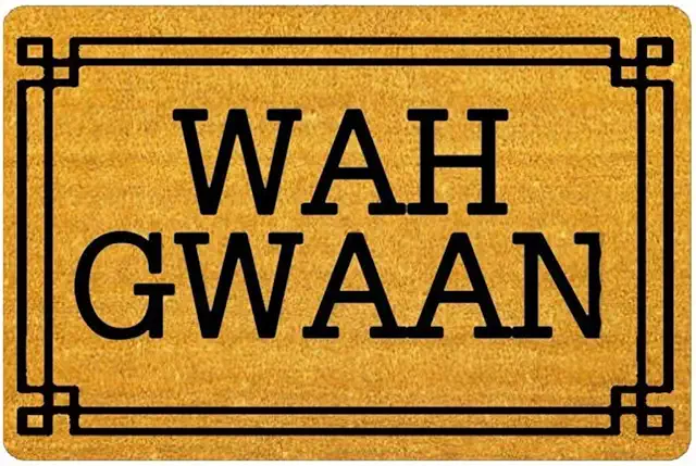 Traqunn WAH GWAAN Funny Wu Tang Doormat - 24x16 Inch Non-Slip Rubber Mat