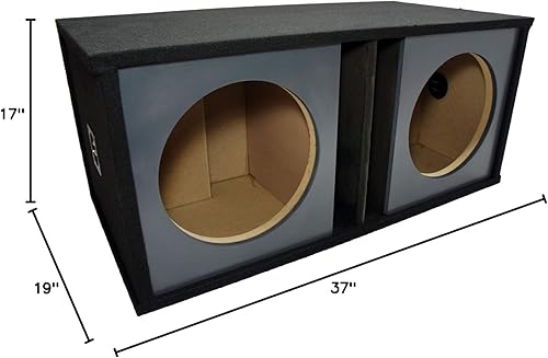 Miniatura 4 de American Sound Connection ASC Paquete Dual 12" Kicker Subbox Vented Port Paintable Subwoofer Recinto C12 Comp 600 vatios pico