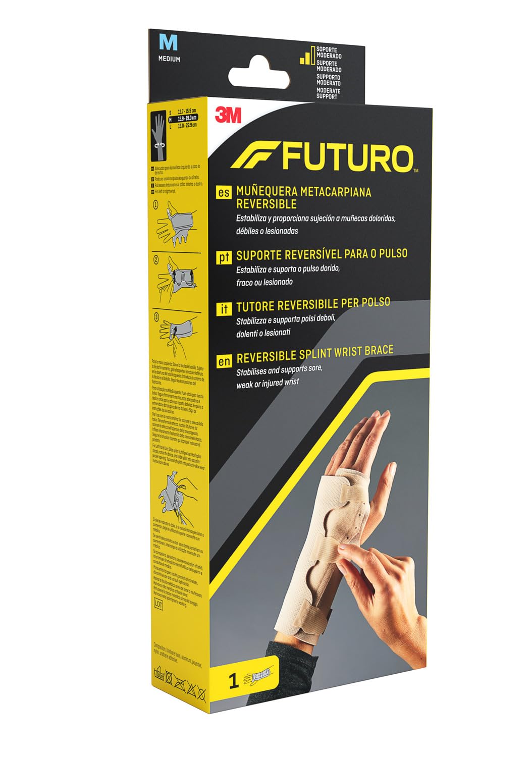 FUTURO Tutore reversibile per polso 47854, M (15.9 - 19.0 cm)