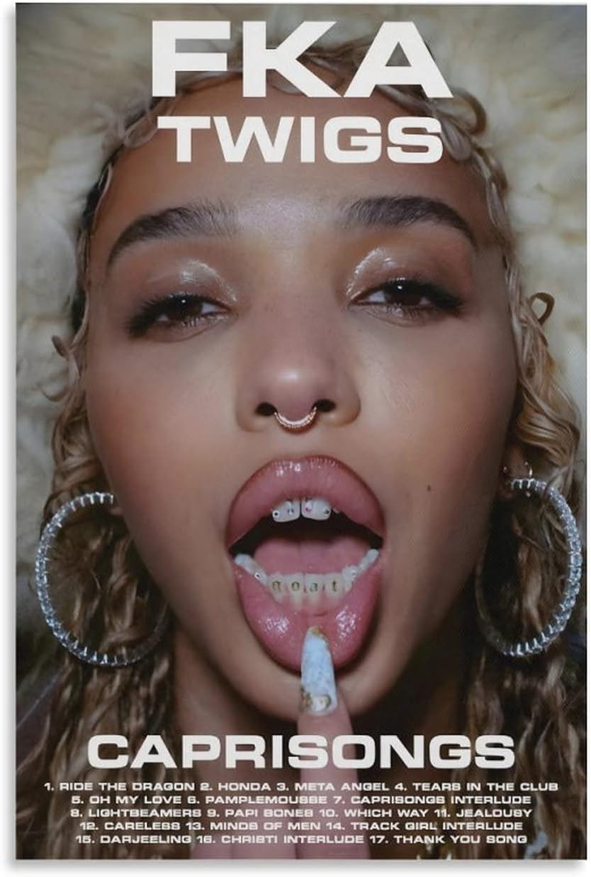EZKART FKA Twigs Caprisongs Canvas Poster Wall Decorative Art Painting Living Room Bedroom Decoration Gift Unframe-style12x18inch(30x45cm)