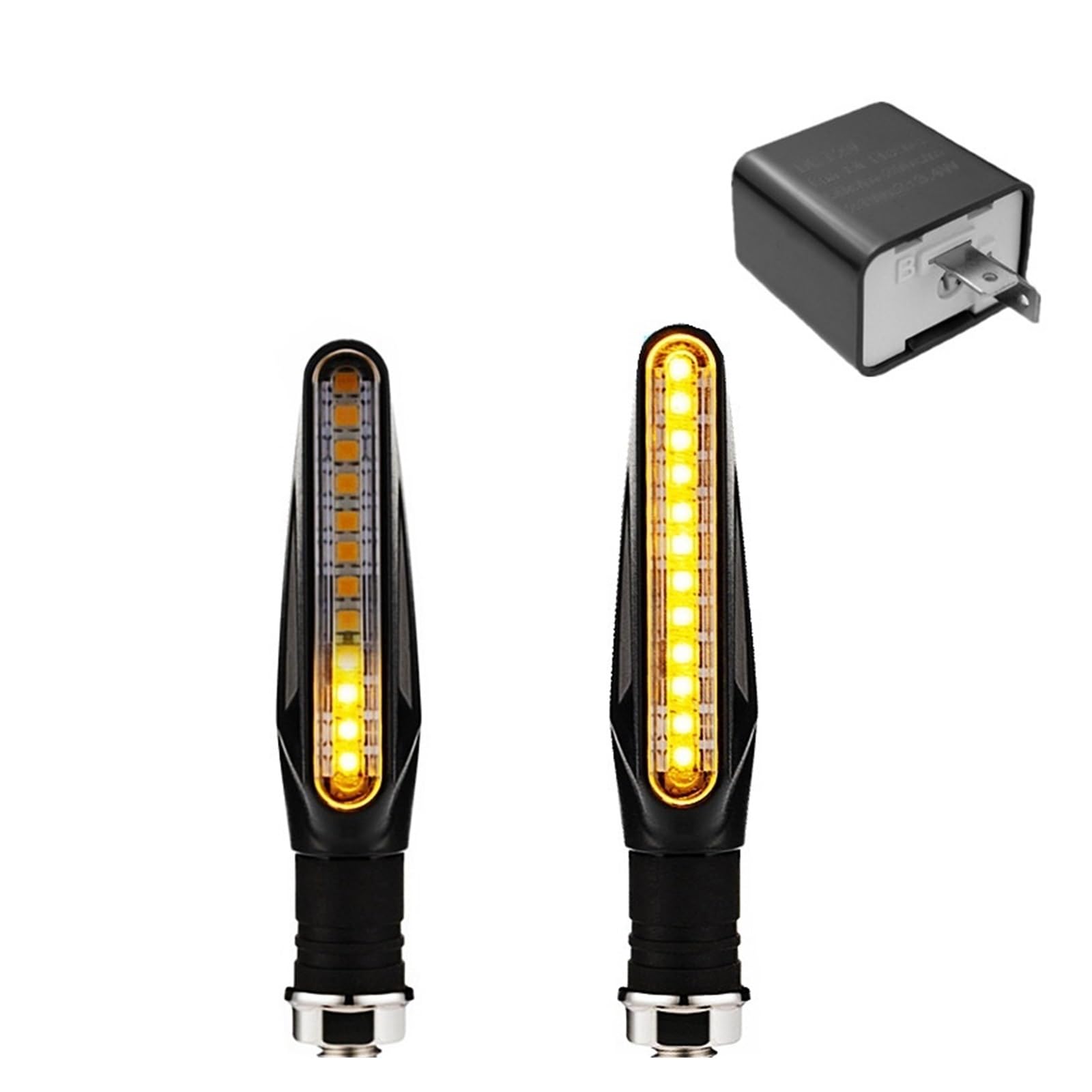 Luces Intermitentes para Motocicleta, relé Incorporado, Intermitente de 12V, Led para Motocicleta, Accesorios de lámpara de Giro para Moto Intermitentes Luces