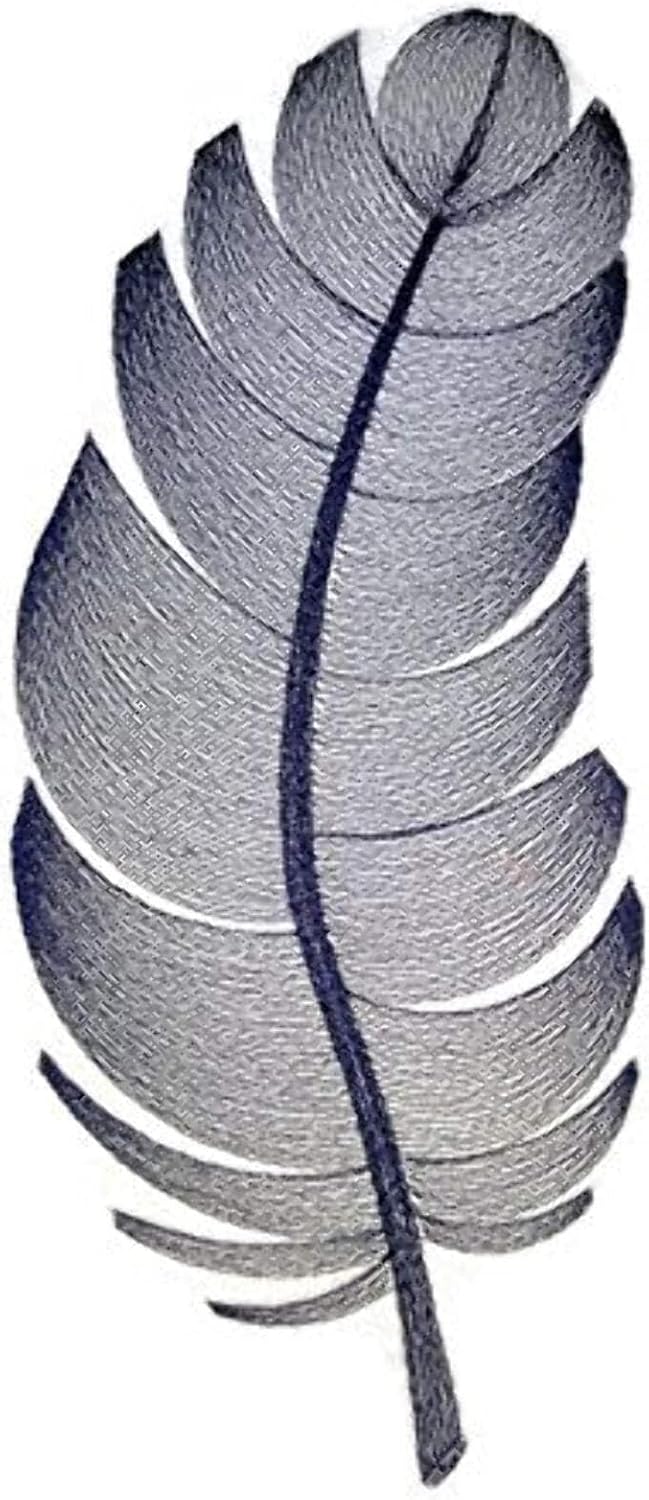 Nature Weaved in Threads, Amazing Feather [ Elegant Etching Feather ][Custom and Unique] Embroidered Iron on/Sew Patch [9.4." *4"] [Made in USA]