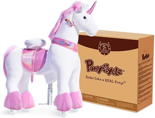 Miniatura 99 de PonyCycle Caballo para montar en caballo para niños de 4 a 7 años, caballos grandes, juguetes para montar en poni (36 pulgadas de altura/tamaño 4)
