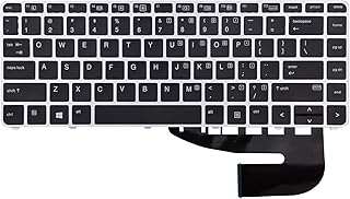 Keyboard Replacement Without Backlight Compatible with HP EliteBook 745 G3 745 G4 840 G3 840 G4 and ZBook 14u G4 Series Laptop 821177-001 836307-001 819876-001 836308-001