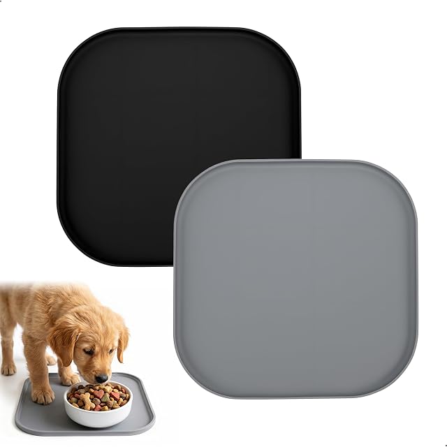 Esterilla De Comida Impermeable para Perros Y Gatos, Alfombra Comedero Perro de Silicona para Comederos