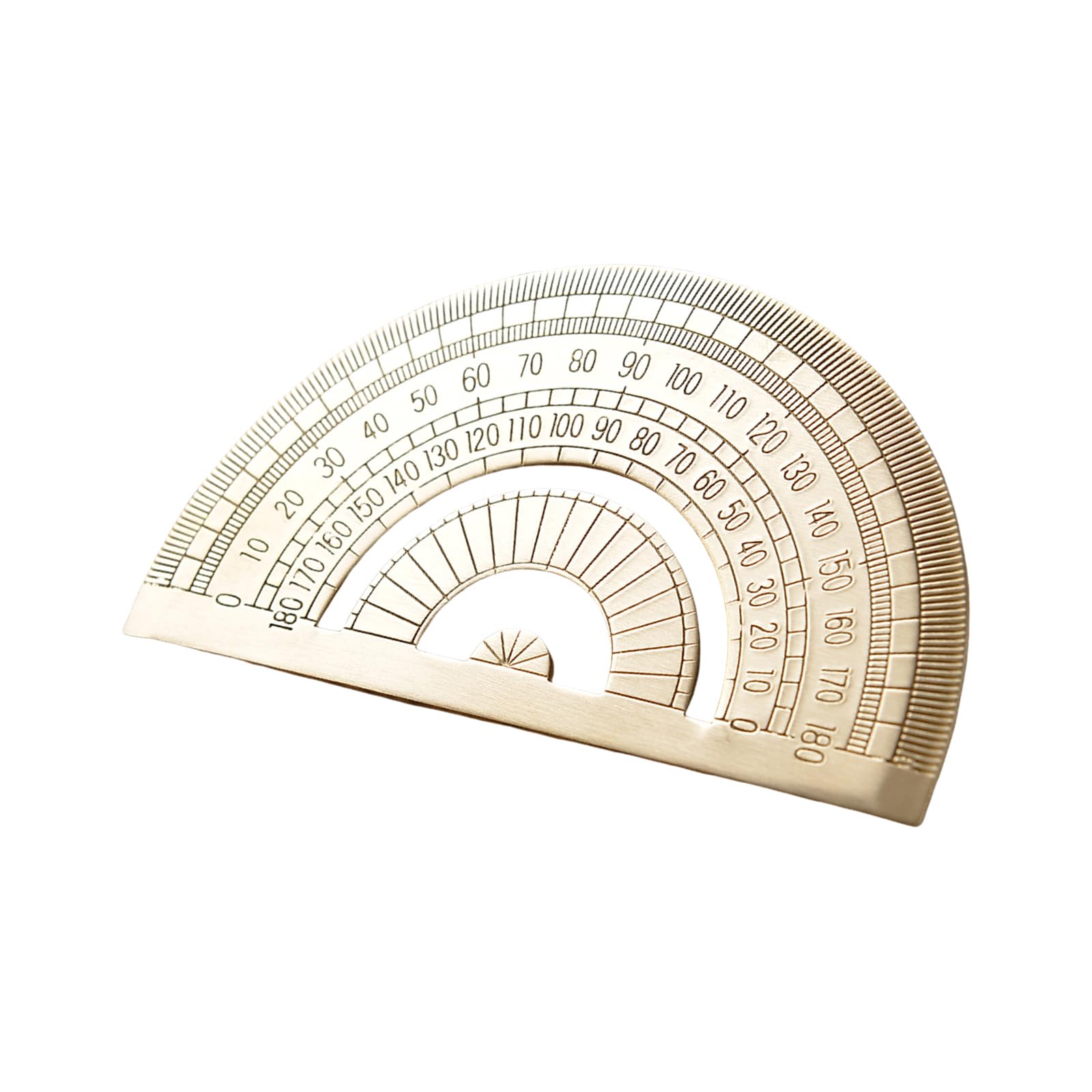 Buxuaaaa Triangular Ruler Brass Drawing Protractor Painting Drawing Tool Geometry Scale Ruler School & Brass