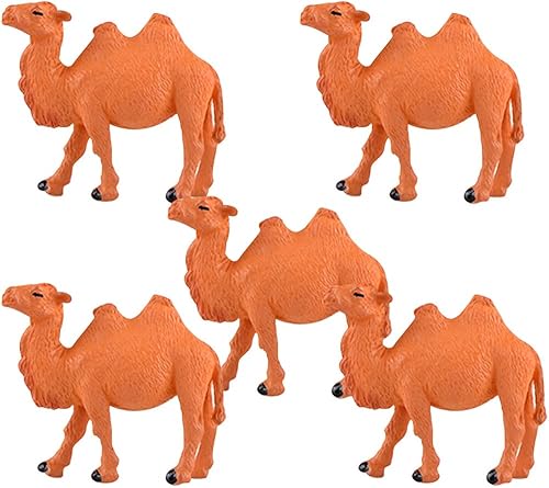 5 piezas de estatua de camello mini decoración de camello decoraciones en forma de camello figura de camello para el hogar, micro paisaje, camello
