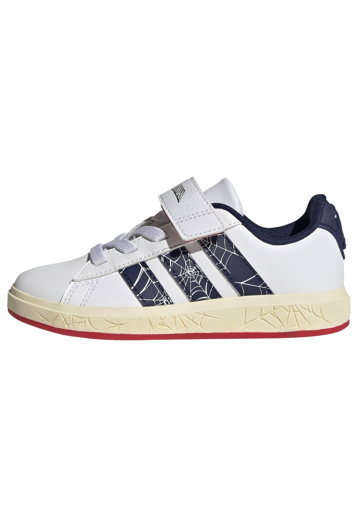 adidas Mixte Enfant Marvel Spider-Man Grand Court Kids Shoes, Ftwr White/Dark Blue/Warm Vanilla, 30 EU