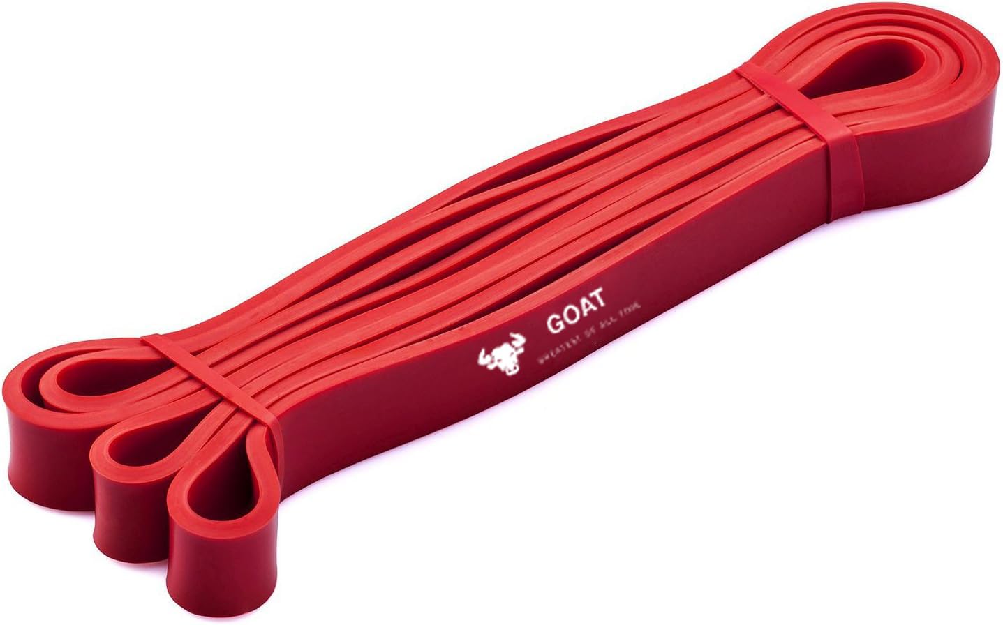 Goat Resistance Bands for Workout for Men and Women | Assist Bands for Pull Ups, Stretching, Weight Loss | Exercise Band for Home Gym Fitness Anti Snap Natural Latex (RED 7-15 KGS + Door Anchor)-image-29