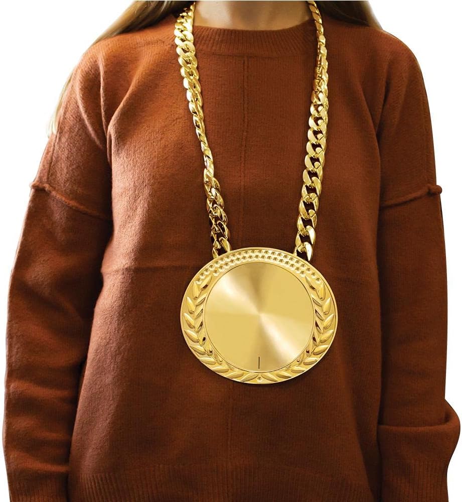 Crown Awards Champion Chain Medal, 6" Gold Medal Trophy Award