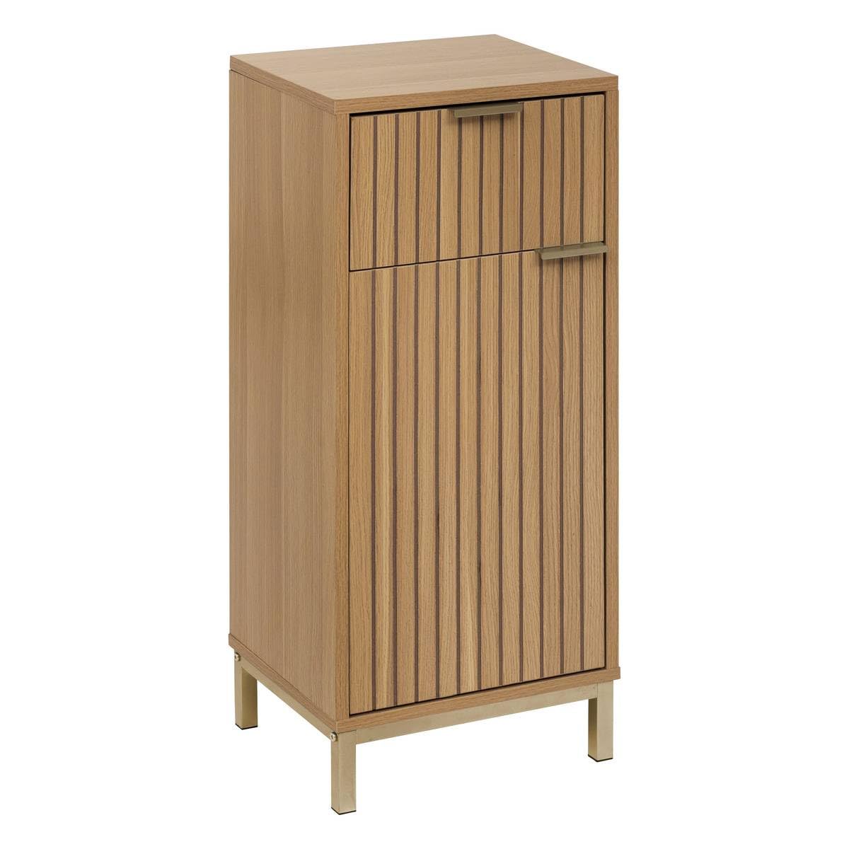 5five - Mueble bajo de 2 Puertas tasso en Efecto Madera Natural