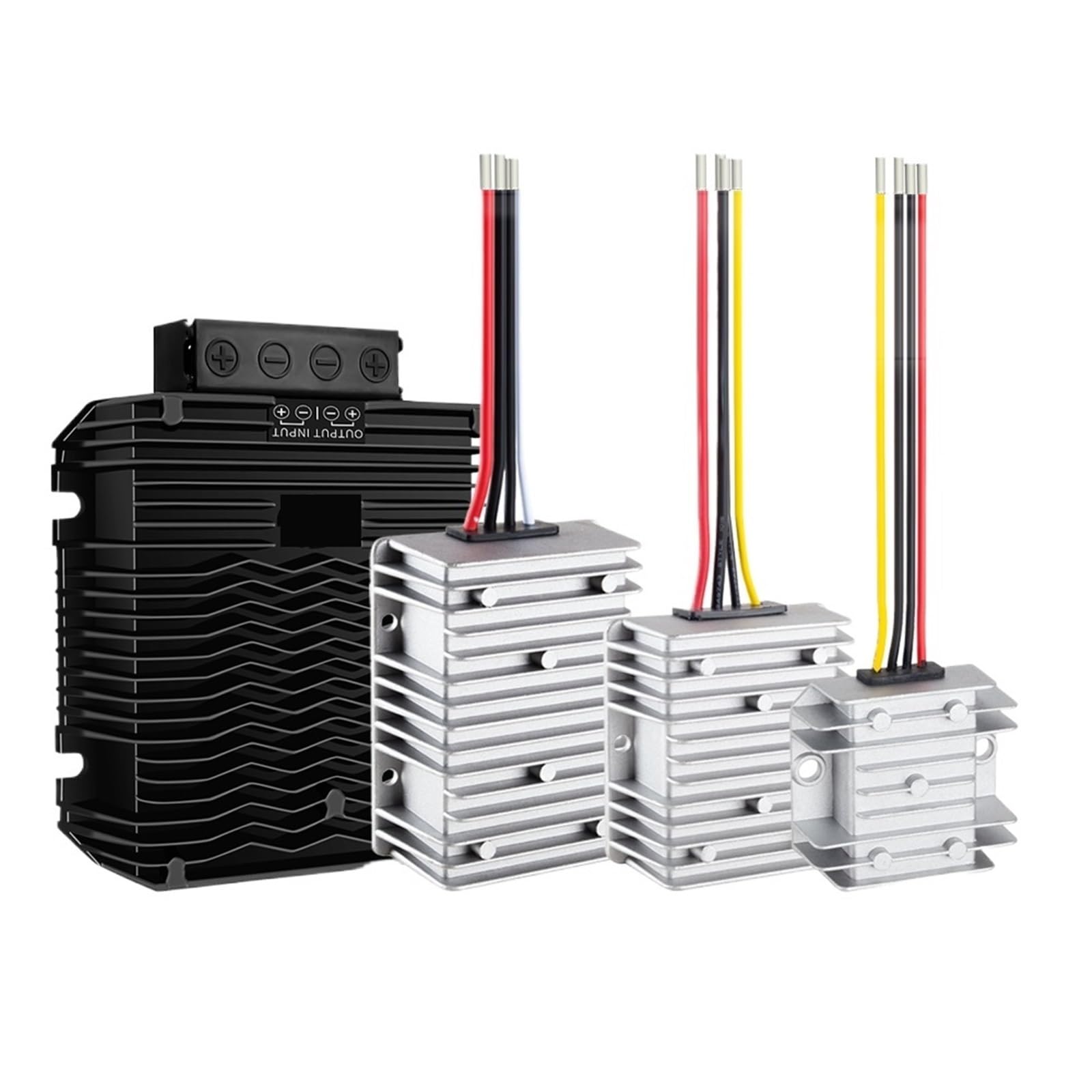 RUAJOGYNVM 1pcs 12V to 24V 3A 5A 8A 10A 15A 20A 30A 40A 50A DC DC Boost Converter 10-23V to 24V Voltage Regulator Car Power Supply(15A)