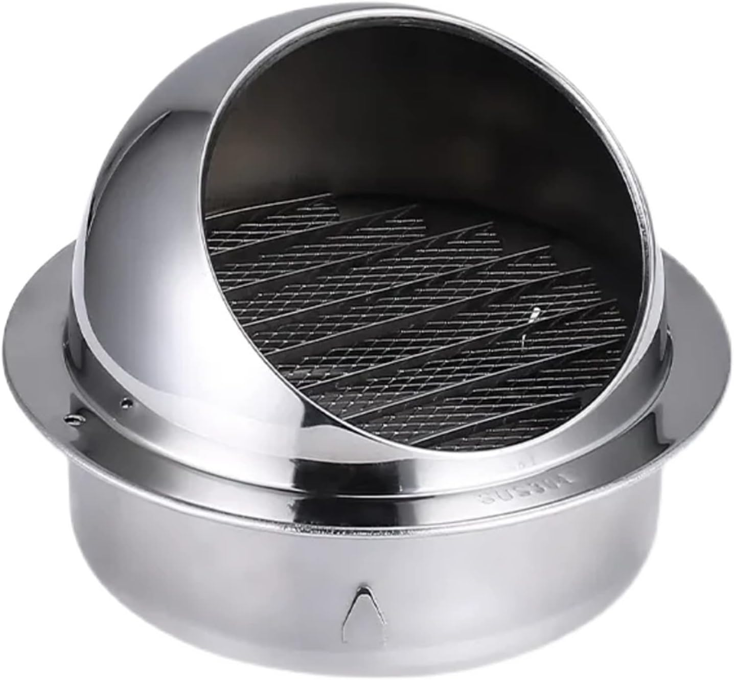 Capuchon de sortie d'air en inox 190mm couvercle extérieur mural d'extracteur rond VMC