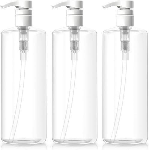 Bar5F Botellas de bomba recargables de 32 onzas de 1 litro de champú acondicionador loción jabón transparente sin BPA paquete de 3 disponible en Yaxa El Salvador